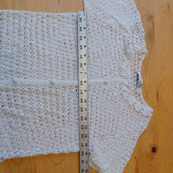 Beta's Choice White Crocheted Sweater - (3194) - Picture 9 of 11